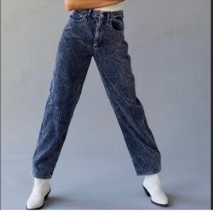 Urban Outfitters BDG high rise baggy fit dark blue corduroy jeans